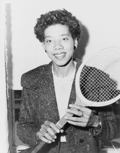 网球明星Althea Gibson，美国，1956年 作者 美国摄影师