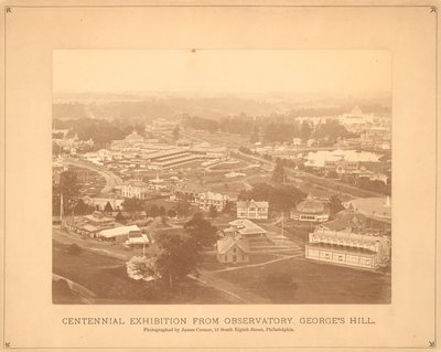从1876年费城乔治山天文台观看百年国际展览（银蛋白印刷） 作者 美国摄影师