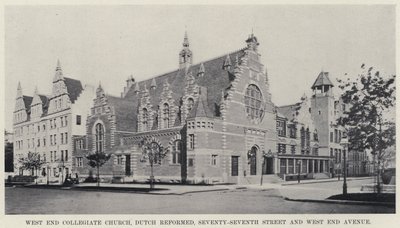 West End Collegiate Church, Dutch Reformed, Seventy-Seventh Street and West End Avenue (b/w photo) 作者 美国摄影师