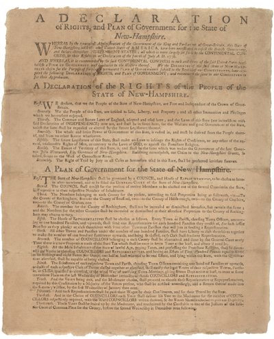 1779年的权利宣言和新罕布什尔州的政府请求 作者 美国学校