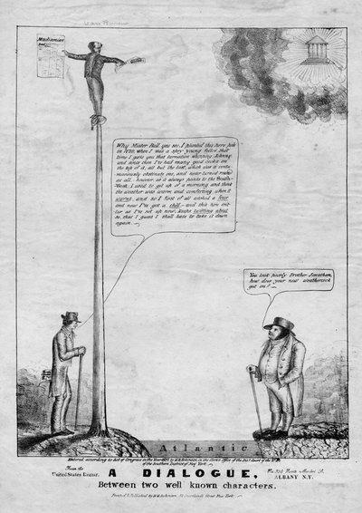 1837年由纽约HR Robinson出版的两个着名人物之间的对话 作者 美国学校