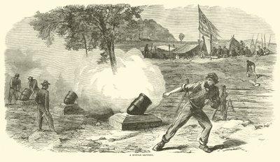 一个迫击炮电池，1864年6月 作者 美国学校