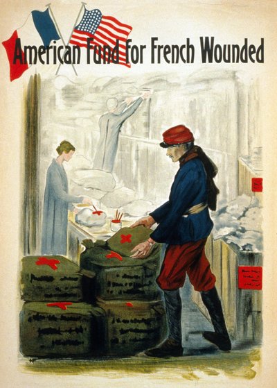 美国援助法国战争伤员基金 - 约1917年 作者 美国学校