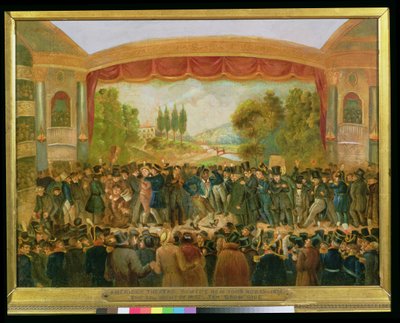 美国剧院，Bowery，纽约，1833年11月25日描绘TD先生的第57个晚上Jim Crow Rice（1808-60） 作者 美国学校