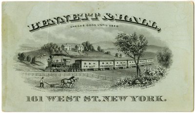 Bennett＆Hall贸易卡[recto]，1882年（刻版画[交易卡]） 作者 美国学校