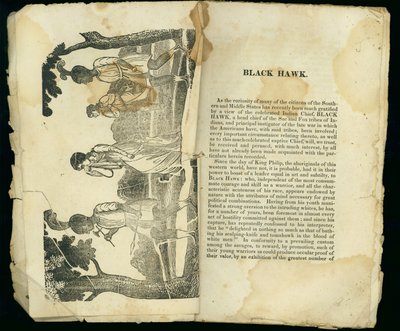 黑鹰，来自1834年简·刘易斯夫人的囚禁和逃亡的叙事 作者 美国学校