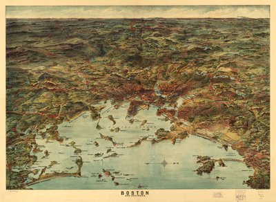 波士顿和周围地区，约1905年 作者 美国学校