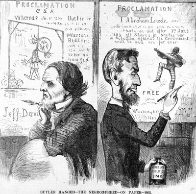 Butler Hanged，The Negro Free，on paper，1863 作者 美国学校