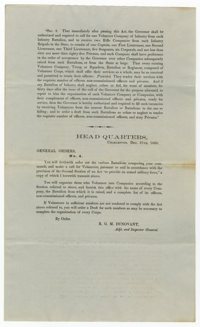 根据1860年12月27日第4号一般命令召集志愿者 作者 American School