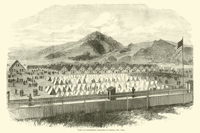 1865年5月在纽约埃尔迈拉的同盟囚犯营地 作者 美国学校