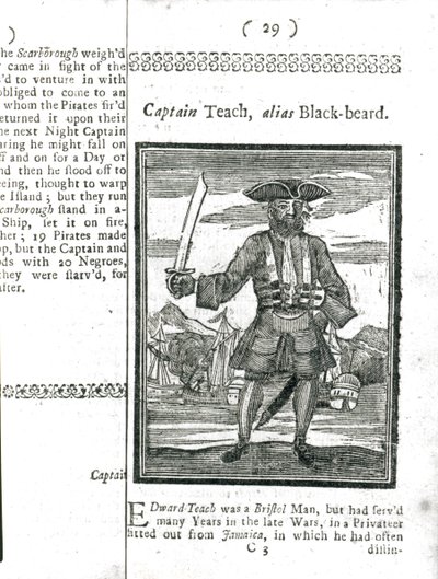 1725年伦敦，所有最臭名昭着的海盗及其船员的历史和生活中的教练，别名黑胡子 作者 美国学校