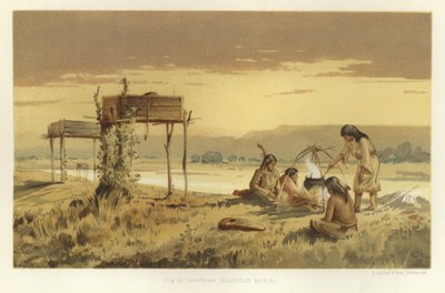 Chippewa脚手架埋葬 作者 美国学校