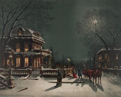 圣诞前夜，约1890年 作者 美国学校