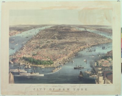 纽约市，1856年 作者 美国学校
