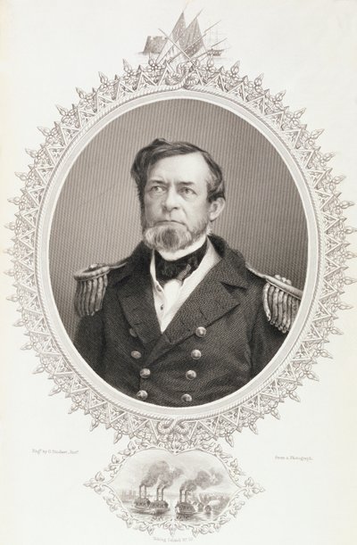 Commodore Andrew Hull Foote，来自“美国历史”，Vol。二，由查尔斯·麦凯（Charles Mackay）拍摄，由G. Stodart雕刻而成 作者 美国学校
