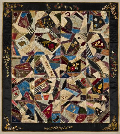 Crazy Quilt，c.1875-1900（丝绸，锦缎和天鹅绒） 作者 美国学校