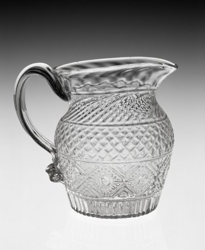 奶油壶，约1820-1840（铅玻璃 作者 美国学校