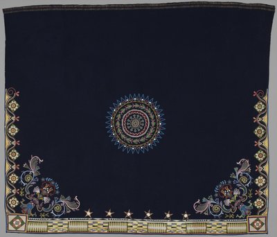 Dance Blanket，Anishinabe，达科他州，约 1840-50 年（羊毛、丝绸和珠子） 作者 美国学校