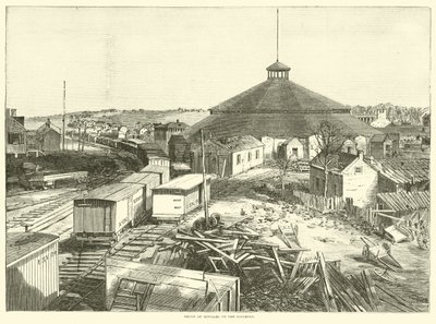 铁路上的物资仓库，1863年10月 作者 美国学校