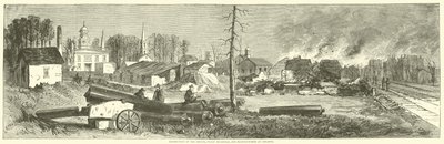 1864年11月在亚特兰大破坏仓库，公共建筑和制造厂 作者 美国学校