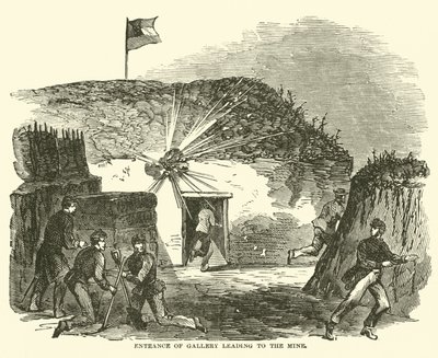 1863年6月，通往矿山的画廊入口 作者 美国学校
