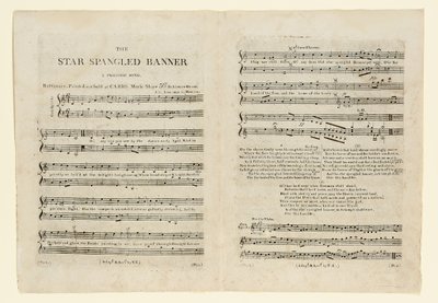 “ The Star Spangled Banner。A Pariotic”的乐谱第一版 作者 美国学校