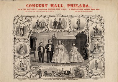 汤姆大拇指和妻子，Com。 Nutt和Miss Minnie Warren，酒吧。作者：Currier＆Ives，1863年 作者 美国学校