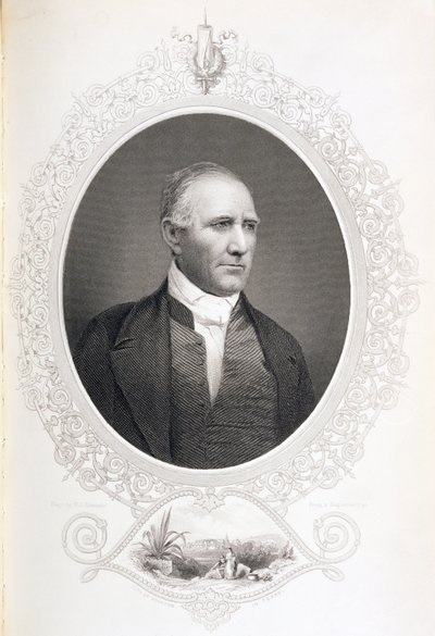 Samuel Houston将军，来自“美国历史”，Vol。 II，Charles Mackay，刻有daguerrotype（雕刻） 作者 美国学校