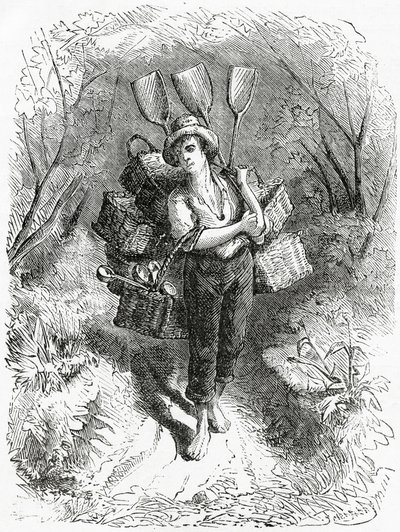 1872年3月23日，来自Appletons Journal的一个专题报道插图，一个流浪者社区 作者 美国学校