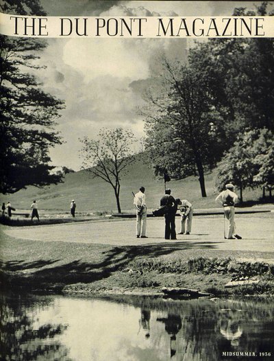 高尔夫球手，杜邦杂志的封面，1936年7月至8月 作者 美国学校