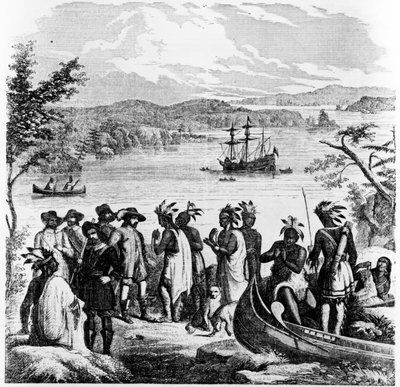 亨利哈德森下降哈德逊河，1856年4月12日，来自巴洛的画报画室伴侣的插图 作者 美国学校