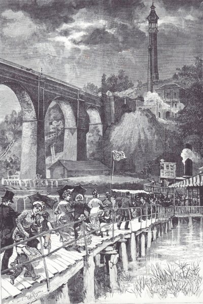 横跨哈林河的高桥，将淡水从威彻斯特县运往中央公园水库 作者 美国学校