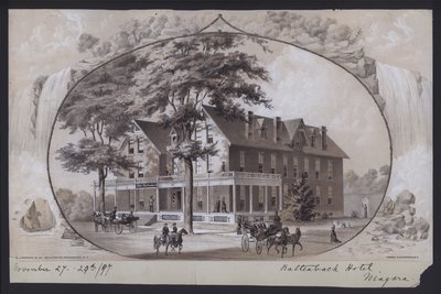 卡尔特巴赫酒店，美国纽约尼亚加拉，约 1897 年（石版画） 作者 美国学校