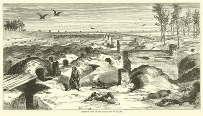 监狱笔的内部看法在Millen，1864年11月 作者 美国学校