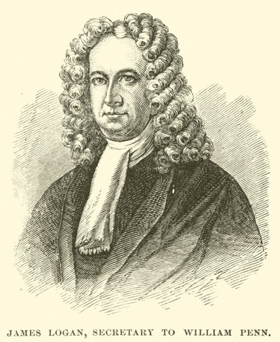 James Logan，William Penn 的秘书（版画） 作者 美国学校