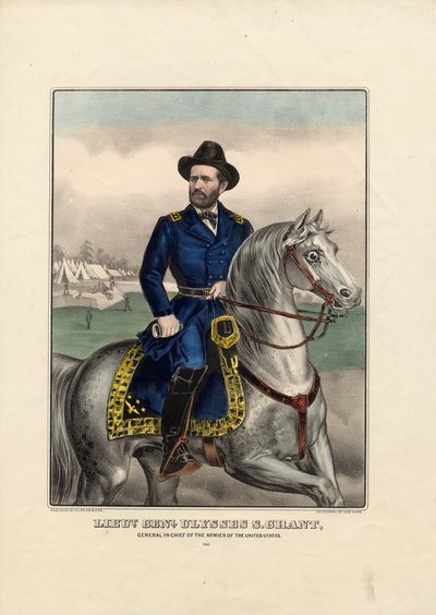 Lieut。 GENL。尤利西斯·S·格兰特：美国军队的总司令，酒吧。作者：Currier＆Ives，c.1866-70 作者 美国学校