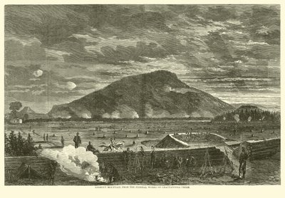 Lookout Mountain，来自1863年11月在查塔努加河的联邦作品 作者 美国学校