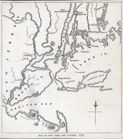 纽约及周边地区地图（石印版 作者 美国学校