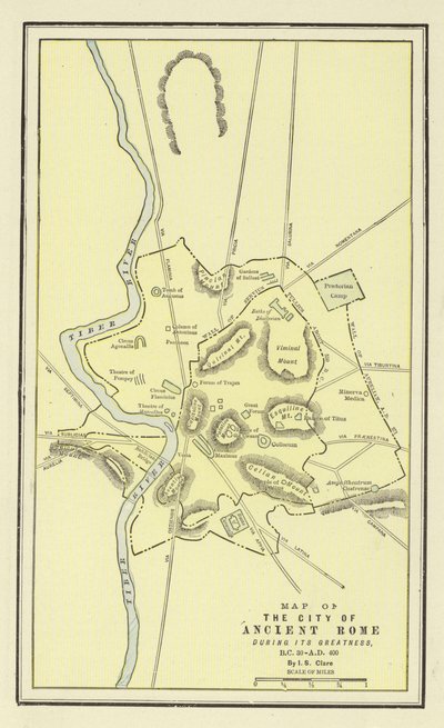 古罗马城市的地图在它的伟大期间，BC 30-AD 400 作者 美国学校