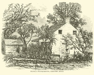 Meades总部，公墓岭，1863年7月 作者 美国学校
