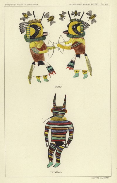 Momo, Tetanaya（彩色石版画） 作者 美国学校