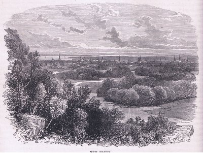 纽黑文，卡塞尔《美国历史》中的插图，由Petter & Galpin出版，约1890年（平板）。 作者 美国学校