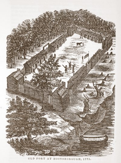 1775年在Boonsborough的老堡垒 作者 美国学校