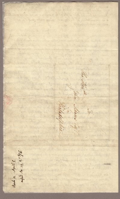 第4页，阿比盖尔-亚当斯给约翰-亚当斯的信，1776年3月31日-4月5日（纸上墨水）。 作者 美国学校