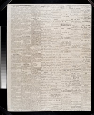 页面来自芝加哥论坛报，1871年10月11日（新闻纸） 作者 美国学校