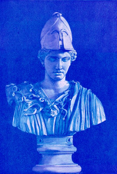 Pallas Athene，来自Victor Duruy的希腊历史插图，1890年出版（数字增强图像） 作者 美国学校