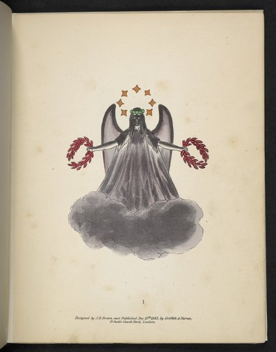 图版 1.一个黑暗天使。 Spectropia; or, Surprising spectral illusions showing ghosts everywhere, and of any colour, etc. ser. 1. J. H. Brown, 1864.1. J.H. 布朗，1864 年 作者 美国学校