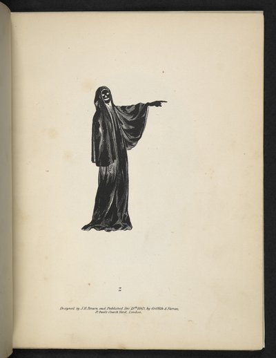 图版 2.黑衣女鬼，选自 1864 年《Spectropia》（石版画） 作者 美国学校