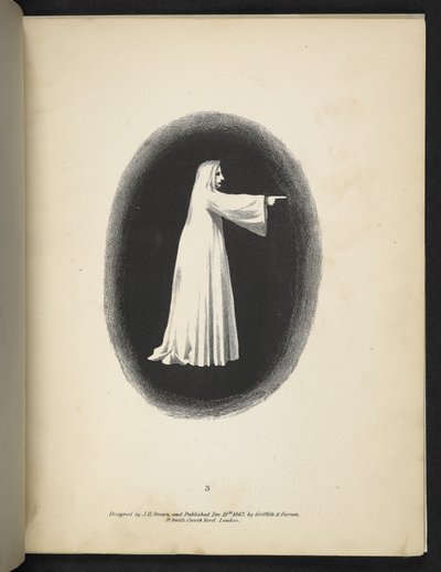 图版 3.一个白衣幽灵。 Spectropia; or, Surprising spectral illusions showing ghosts everywhere, and of any colour, etc. ser.J.H. 布朗 1864 年 作者 美国学校