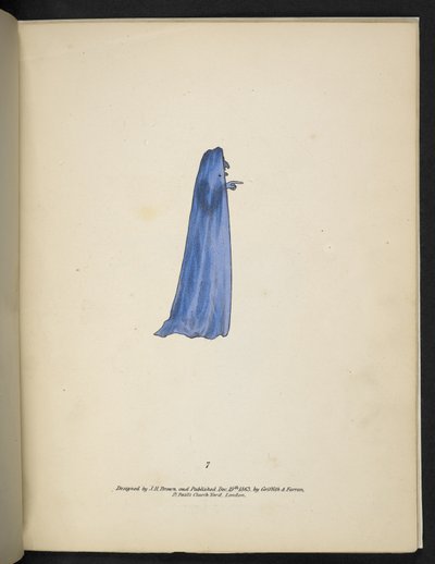 图版 7.蓝色的幽灵。 Spectropia; or, Surprising spectral illusions showing ghosts everywhere, and of any colour, etc. ser.1. J.H. 布朗 1864 作者 美国学校